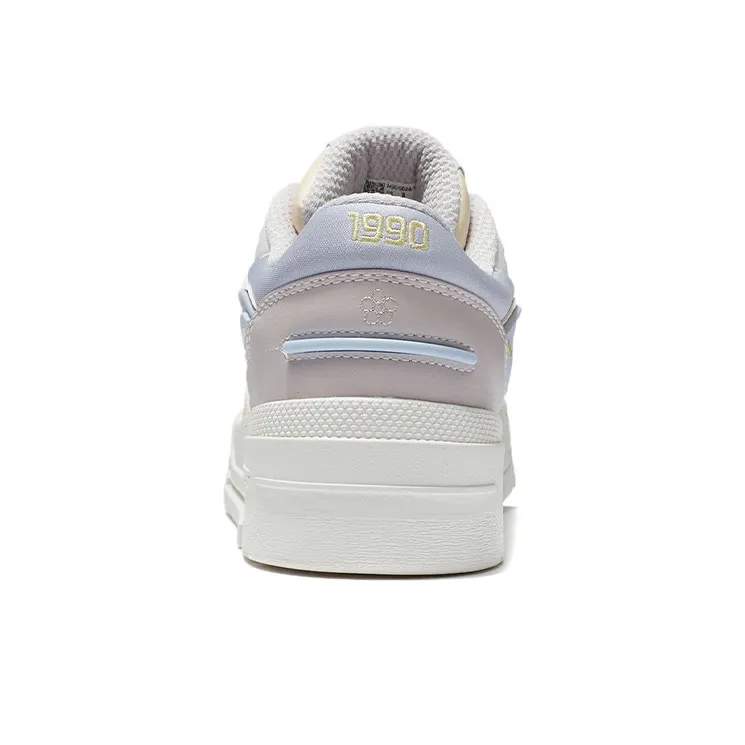 LiNing 001 BTC Anti Slip Wear Resistant Low Top Skateboard Shoes Women's White Purple-5
