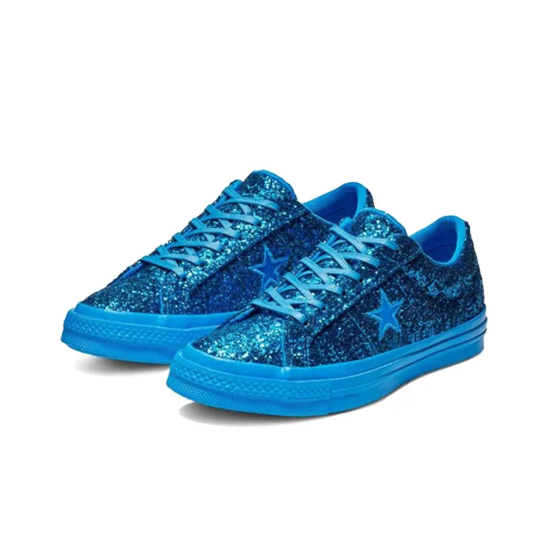 Converse One Star Shoes Blue-2