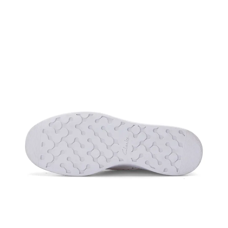 Clarks Warm Anti Slip And Wear Resistant Low Top Skateboard Shoes Women's White-5