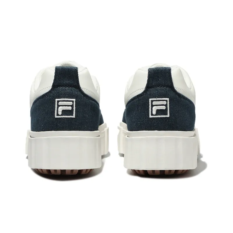 FILA Low Top Skateboard Shoes Unisex Blue White Korean Style-4