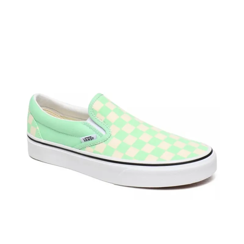Vans Classic Slip On 'Checkerboard Green Ash'-2