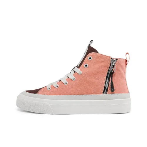 Kappa Skateboard Shoes Unisex High-Top Rose Pink