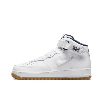 Nike Air Force 1 Mid Qs Jewel Nyc White Midnight Navy