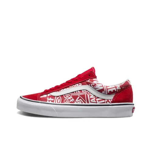 Vans Style 36 Skateboard Shoes Unisex Low-Top Red