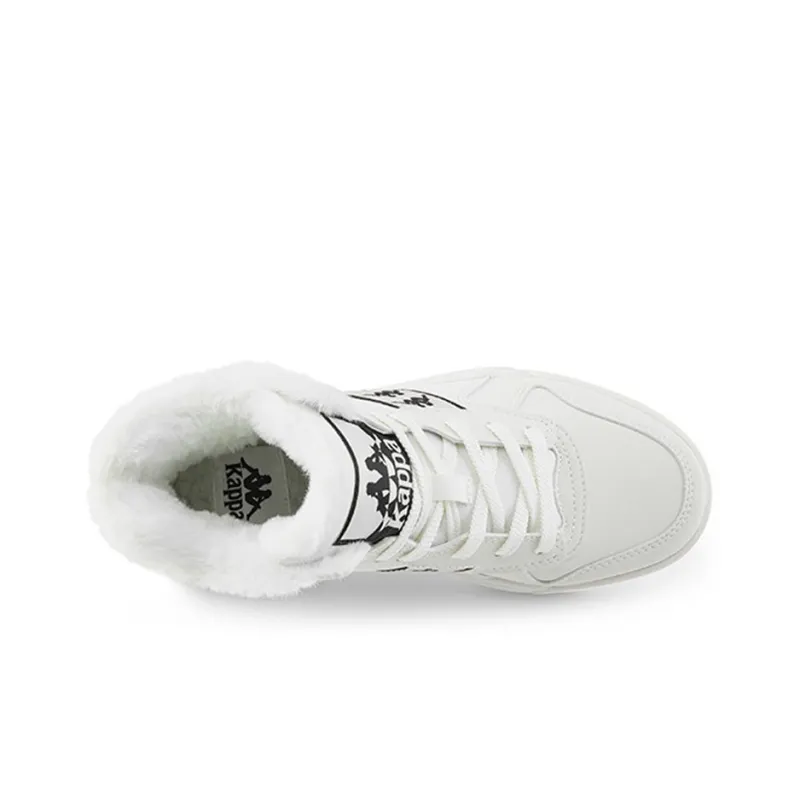 Kappa BANDA Coverage Thermal Slip Resistant High Top Skateboard Shoes Unisex White-4