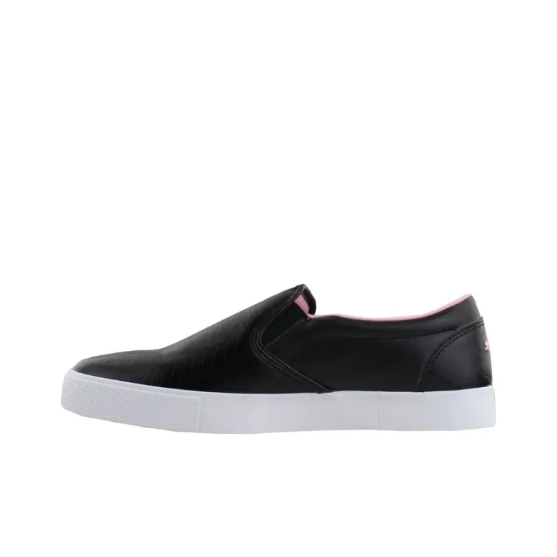 PUMA Tustin Slip-On Breathable Slip-Resistant Support Wear-Resistant Low-Top Skateboard Shoes Women's Black White-0