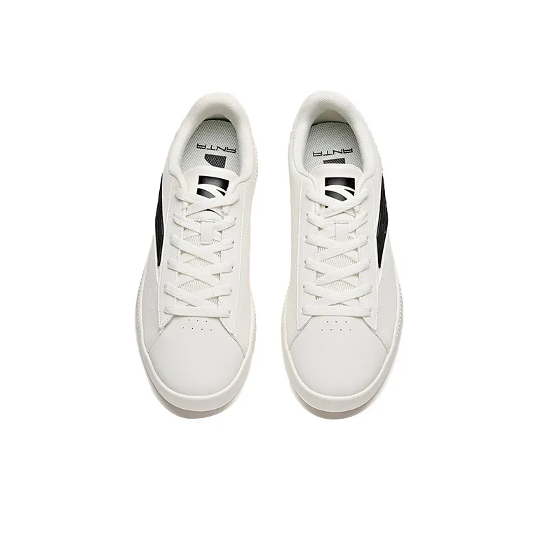 Anta Life Collection Slip Resistant Low Top Skateboard Shoes Men's White-2