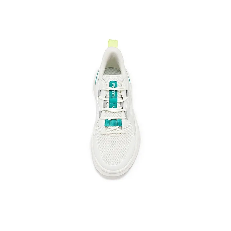 Anta Life Collection Slip Resistant, Lightweight, And Breathable Low Top Skateboard Shoes Men's Ivory White-2