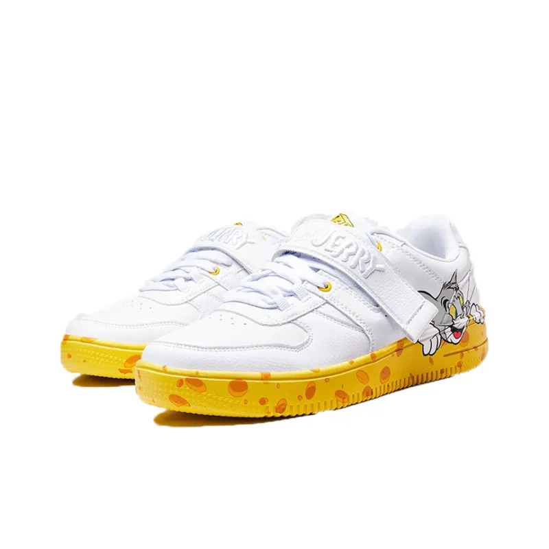 MAOHELAOSHU x XTEP Low-Top Skateboard Shoes Women's White Yellow-1