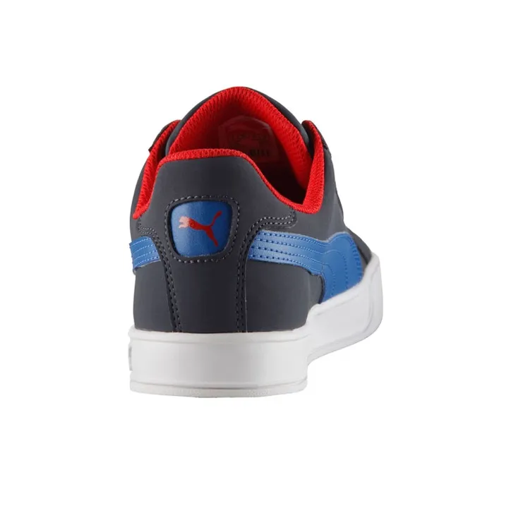 PUMA Smash Vulc Anti-Slip And Wear-Resistant Lightweight Low-Top Skateboard Shoes Men's Blue Black Red-2