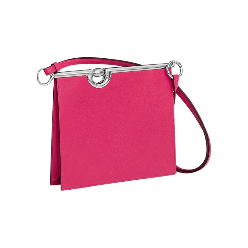 HERMES Mors De Bride Chamkila Goat Skin Crossbody Bag Shoulder Bag Regular Women's 0R Rose Purple-2