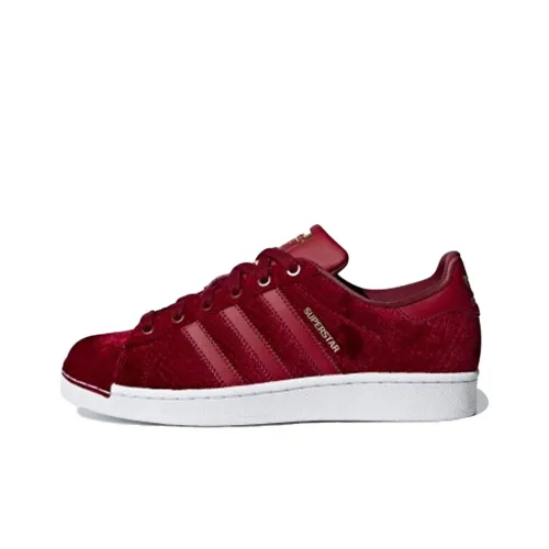 Adidas Superstar Velvet Noble Maroon Women's