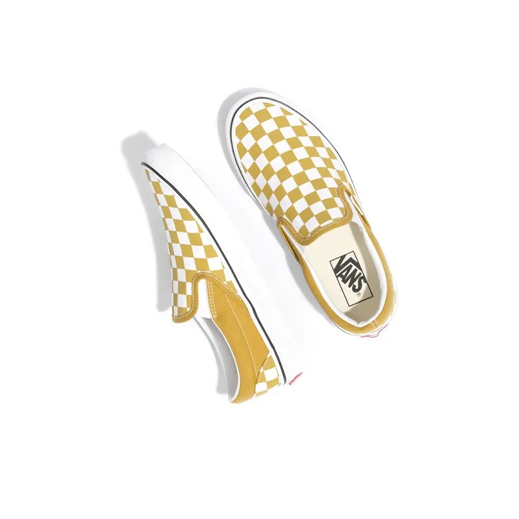 Vans Classic Slip On 'Checkerboard Olive Oil'-3