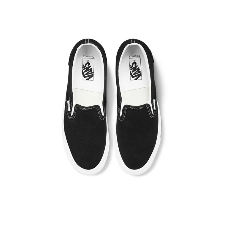 Vans Vault Og Classic Slip On Lx Canvas Black White-2