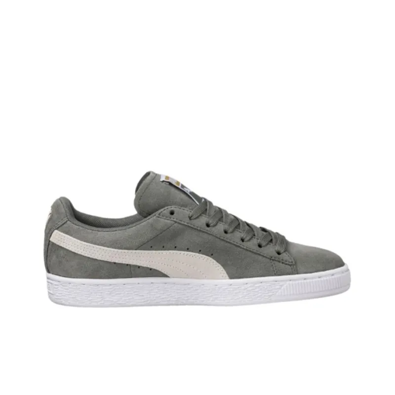 PUMA Suede Classic Slip-Resistant Cushioning Coverage Low-Top Skateboard Shoes Women's Gray Cyan Multicolor-1