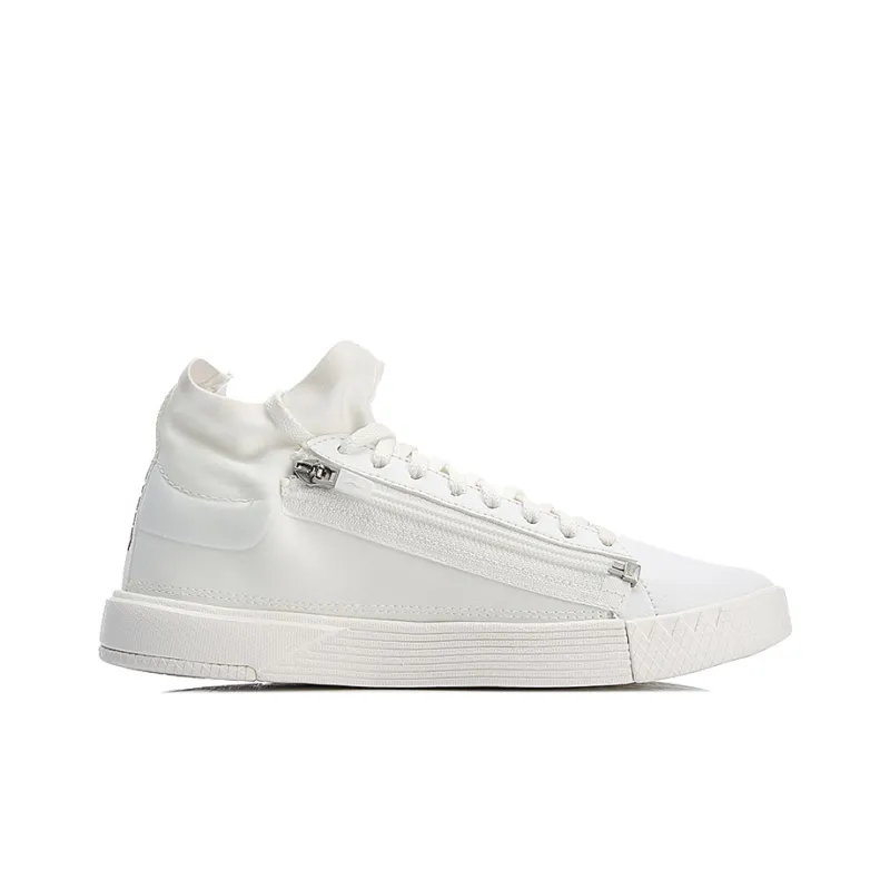LiNing Chillout Zip Lightweight Mid Top Skateboard Shoes Women's Ivory-1