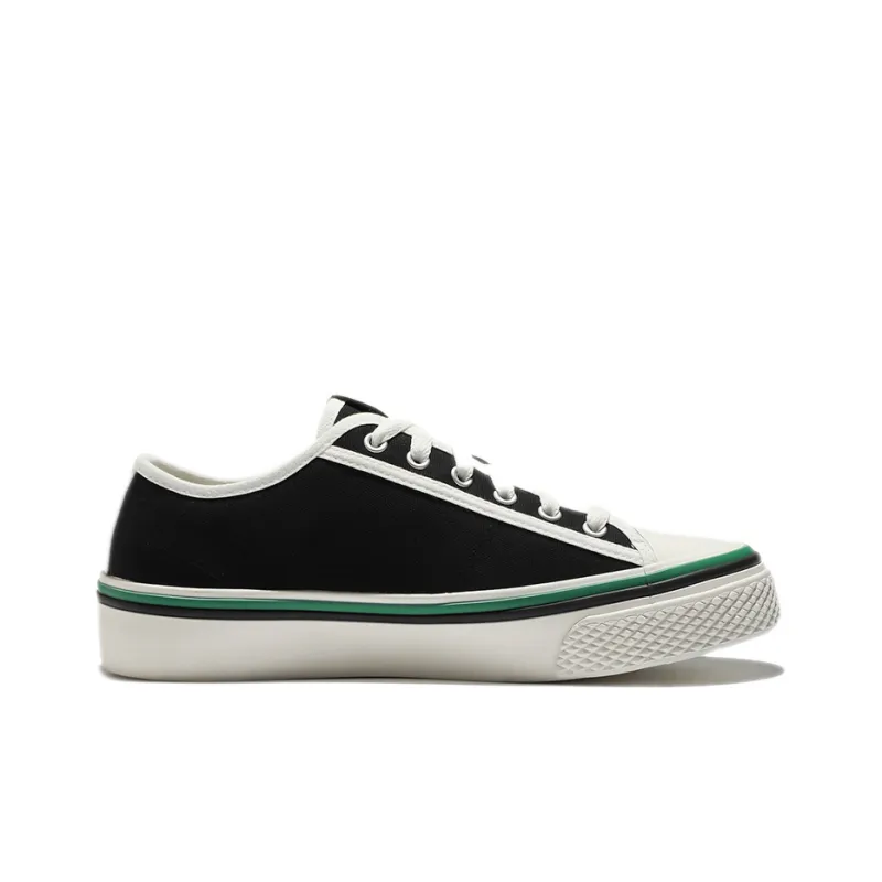 FILA Scanline Slip Resistant Cushioning Wear Resistant Low Top Skateboard Shoes Unisex Black-1
