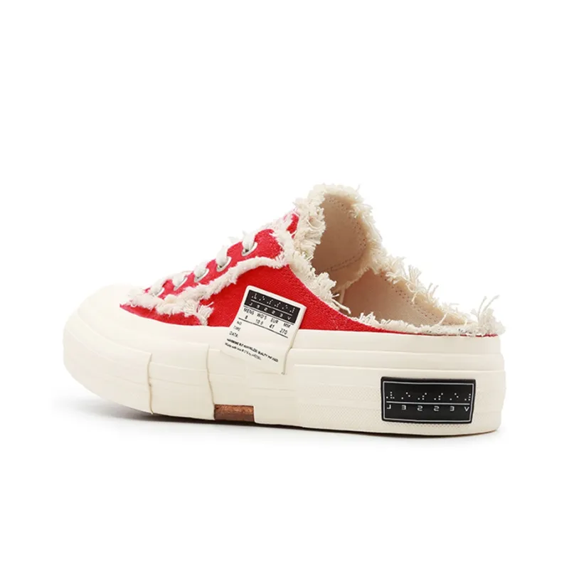 VESSEL G.O.P. Slip On Low Top Skateboard Shoes Unisex Cherry Red-1