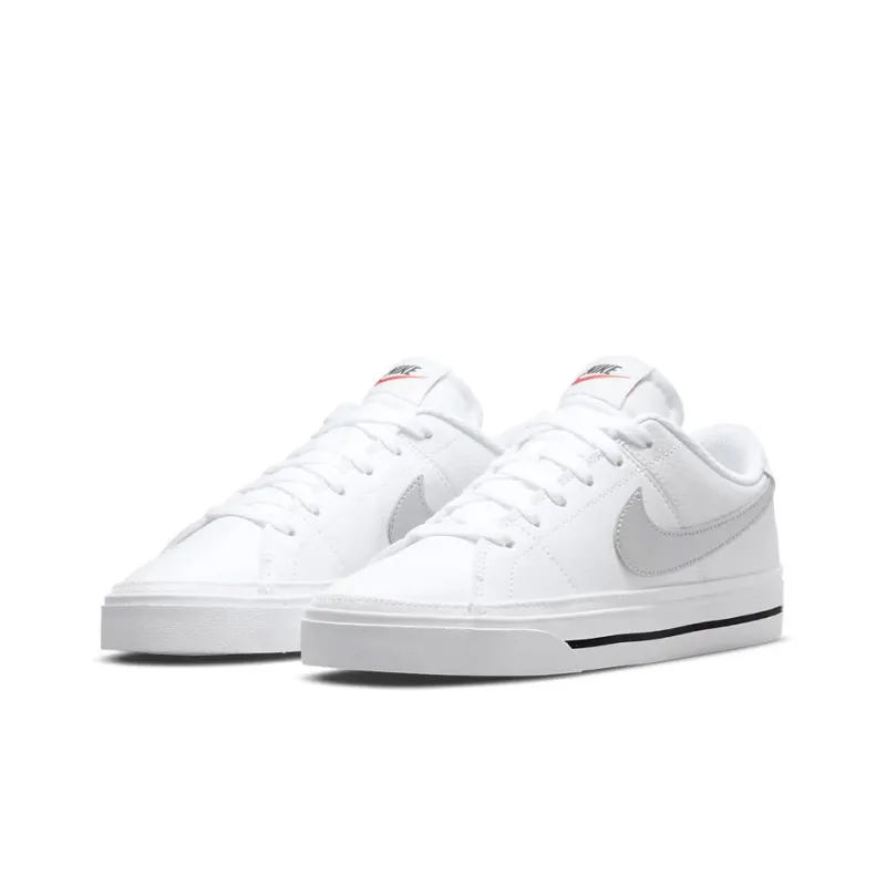 Nike Court Legacy Slip Resistant Cushioning Wear Resistant Lightweight Low Top Skateboard Shoes Women's White Gray-2