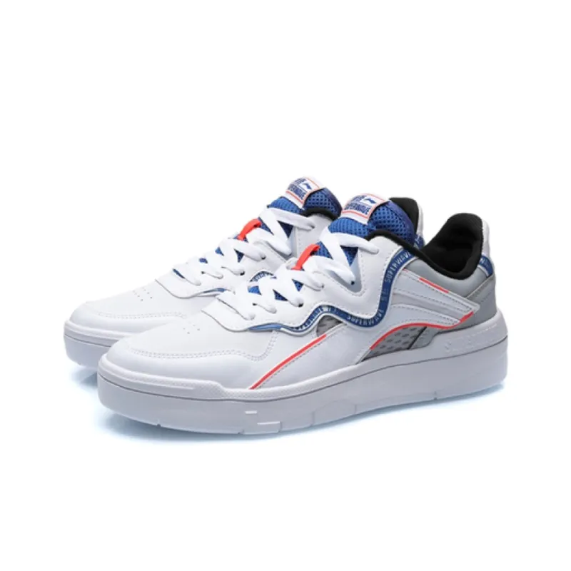 LiNing Wave SPWV Lite Low Top Skateboard Shoes Men's White Blue-2