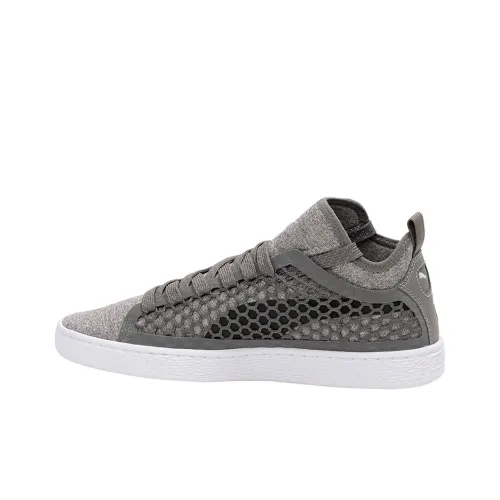 PUMA Basket Skateboard Shoes Unisex Low-Top Gray