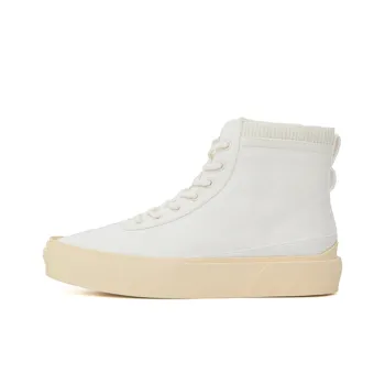 EQLZ EQUALIZER Fault High Anti Slip And Wear Resistant Lightweight High Top Skateboard Shoes Unisex Heron White