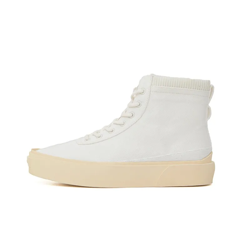 EQLZ EQUALIZER Fault High Anti Slip And Wear Resistant Lightweight High Top Skateboard Shoes Unisex Heron White-0