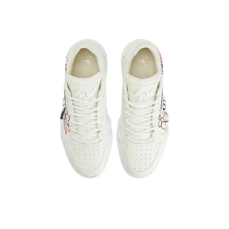 Giuseppe Zanotti Talon Graffiti print Low top Sneakers-4