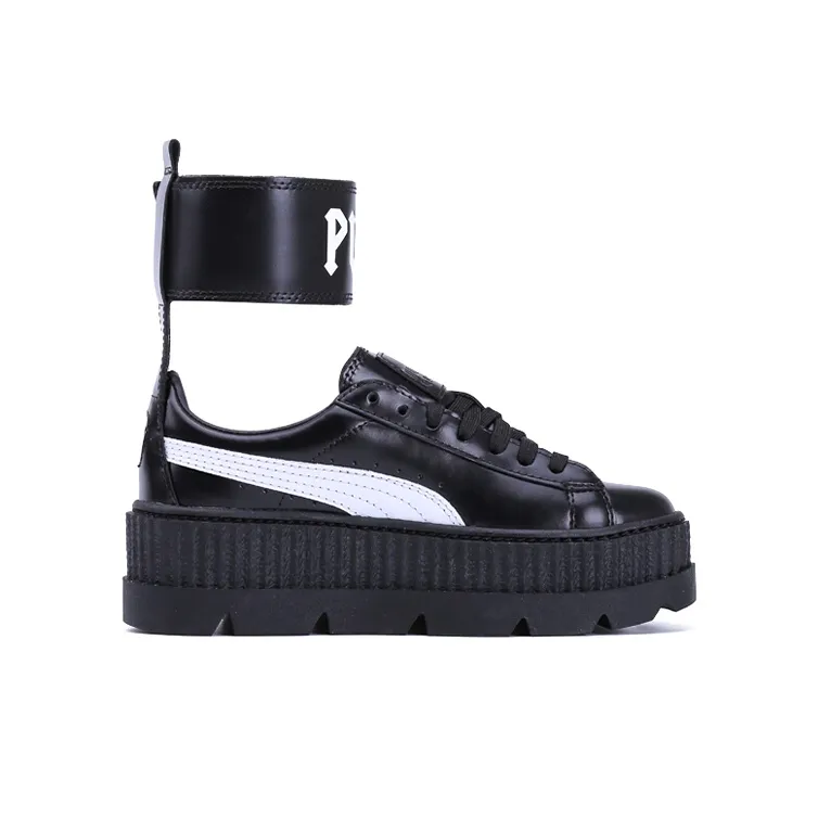 PUMA Ankle Strap Rihanna Fenty Black White Women's-1