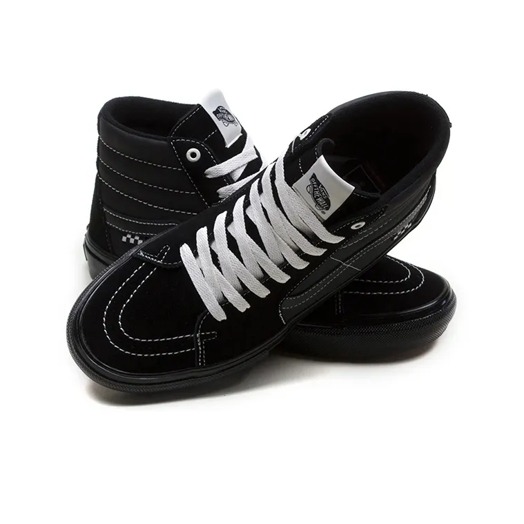 Vans Skate Classics SK8 HI Retro Skateboarding Shoes Unisex Black-3