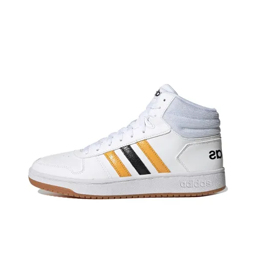 Adidas Hoops 2.0 Mid White Active Gold