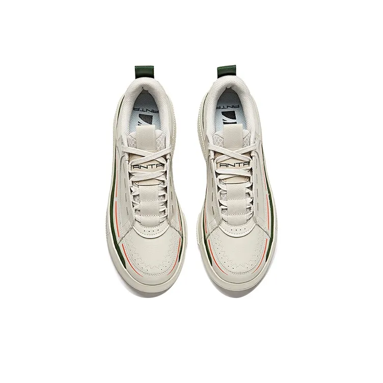 Anta Life Collection Lightweight And Wear-resistant Low-Top Skateboard Shoes Men's Gray Green-2