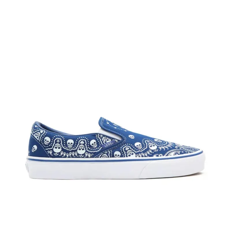 Vans Slip On Skull Bandana Blue-1