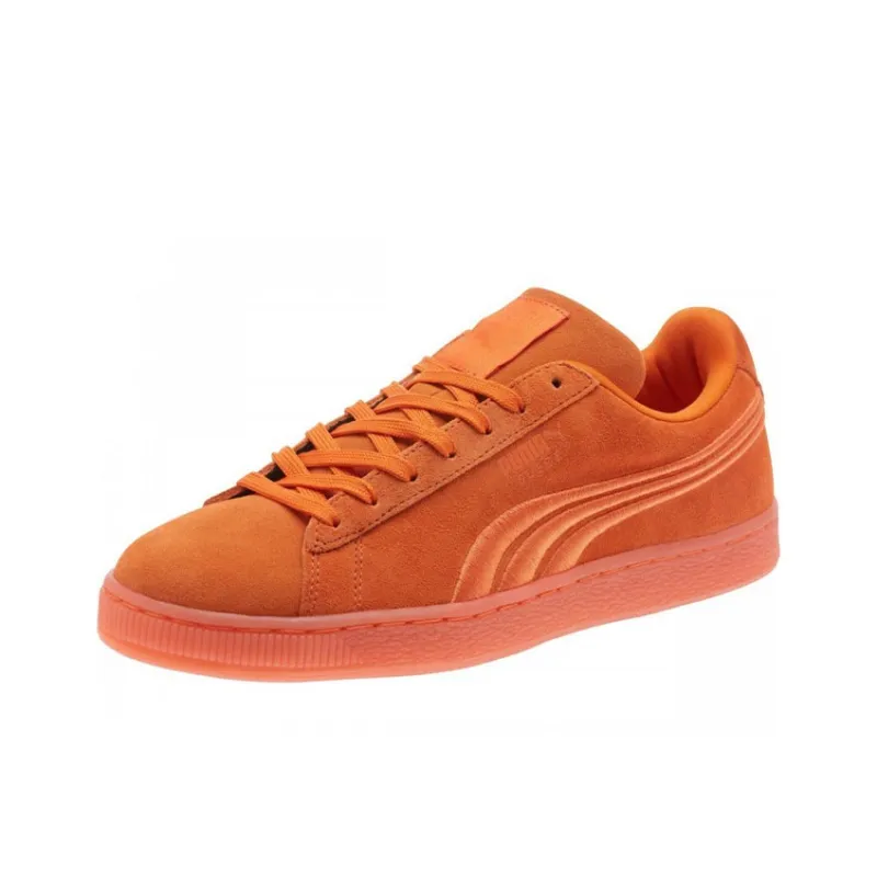 PUMA Suede Classic Slip-Resistant Cushioning Lightweight Low-Top Skateboard Shoes Men's Orange Yellow-2