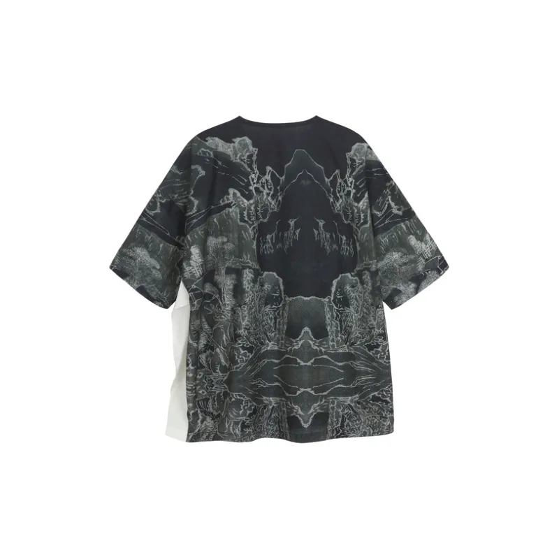 CROQUIS T Shirts Unisex 099 Black Floral-1