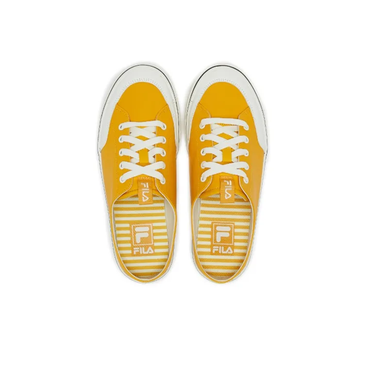 FILA Slip-Resistant Cushioning Lightweight Low-Top Skateboard Shoes Unisex Ginger Yellow Korean Style-3