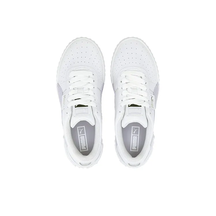 PUMA Cali Corduroy White/Grey Casual Board Shoes Women's-2