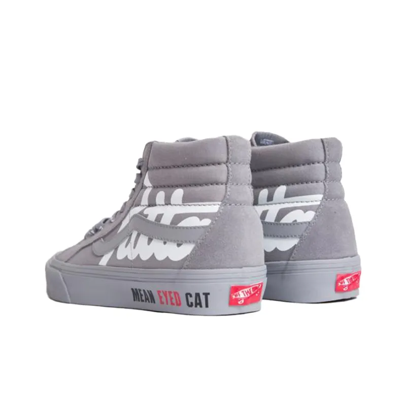 Sk8 Patta X Vault Vans Hi Reissue Vlt Lx 'Mean Eyed Cat Frost Grey'-2