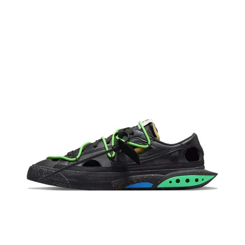 Nike Blazer Low Off White Black Electro Green-0