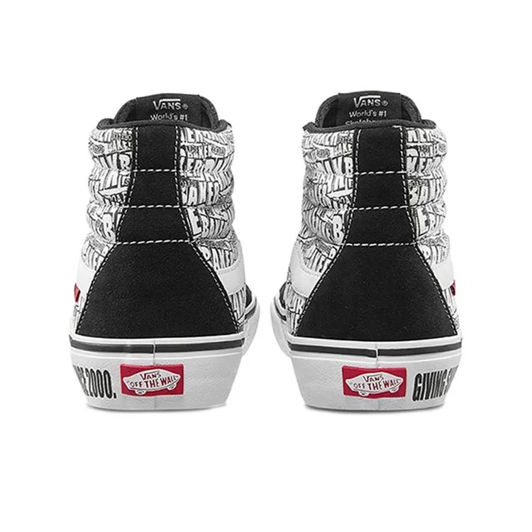 Vans Baker SK8 Hi Pro 'Black White'-3
