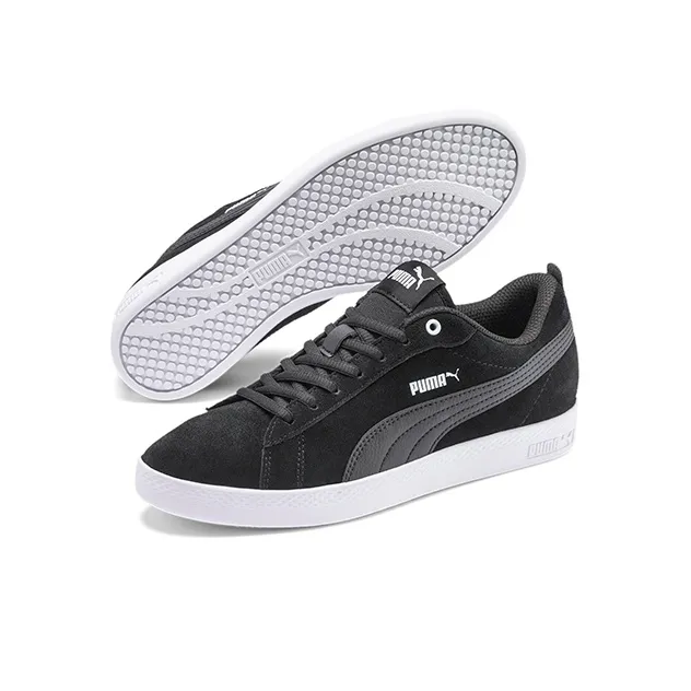 PUMA Smash V2 Sd Black/White Low Casual Board Shoes Women's-4