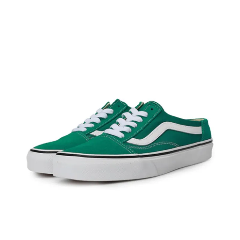 Vans Old Skool Mule Retro Low Tops Casual Skateboarding Shoes Unisex Green-2