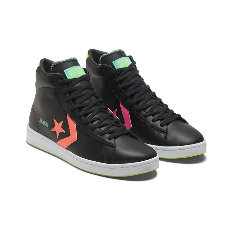 Converse Pro Leather Hi Hi Vis Black-2