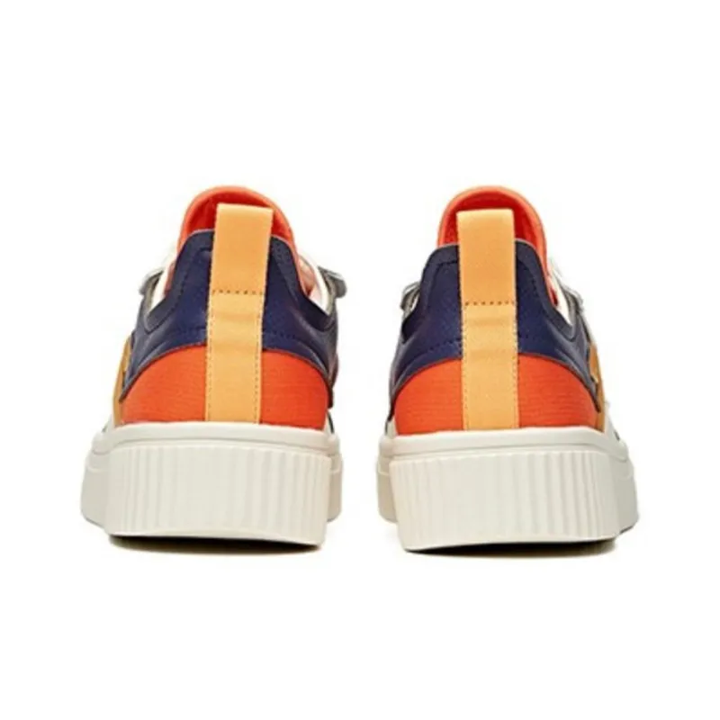 Anta Life Collection Anti-Slip Wear-Resistant Low-Top Skateboard Shoes White Orange Blue-3