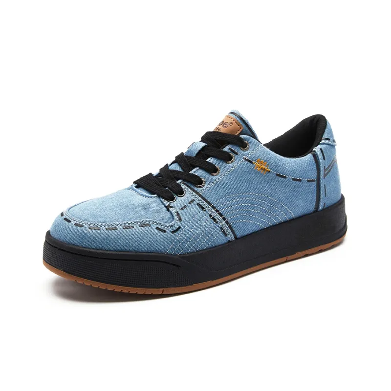 Lee Skateboard Shoes Men Low Top Gray Blue-2