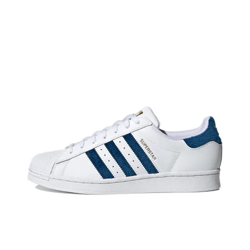 Adidas Superstar Chenille Stripes Cloud White Blue