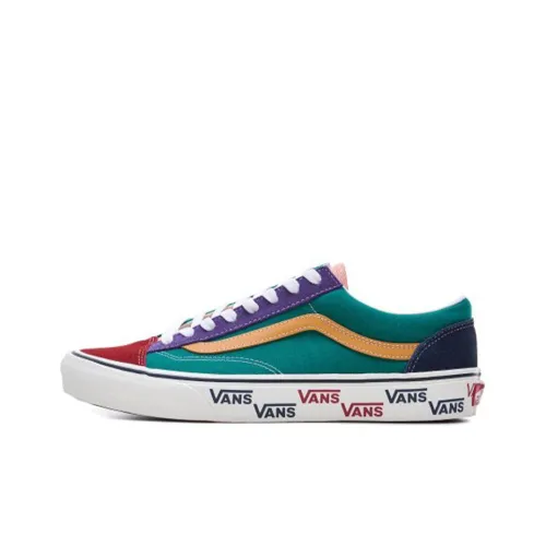 Vans Style 36 Skateboard Shoes Unisex Low-Top Red/Blue/Green