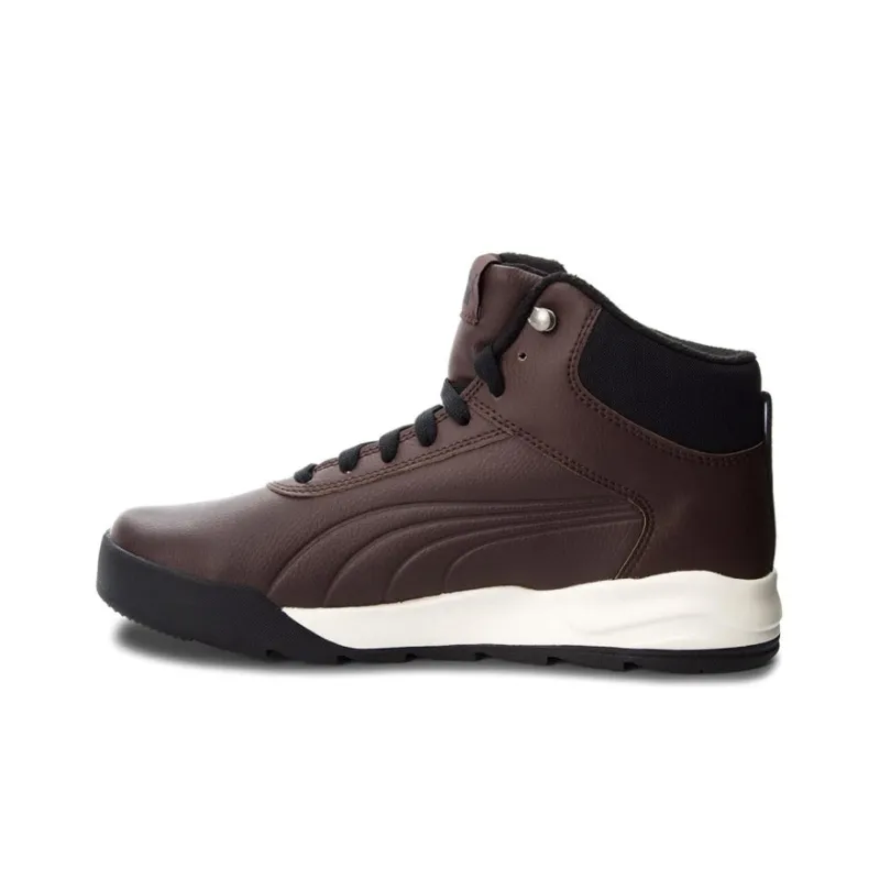 PUMA Desierto Slip-Resistant Cushioning Support Mid-Top Skateboard Shoes Men's Brown-0
