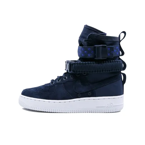 Nike Air Force 1 Skateboard Shoes Women's High-Top Blue