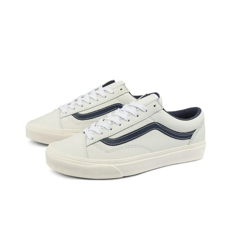 Vans Style 36 Low Tops Skateboarding Shoes Unisex White Blue Contrasting Colors-1